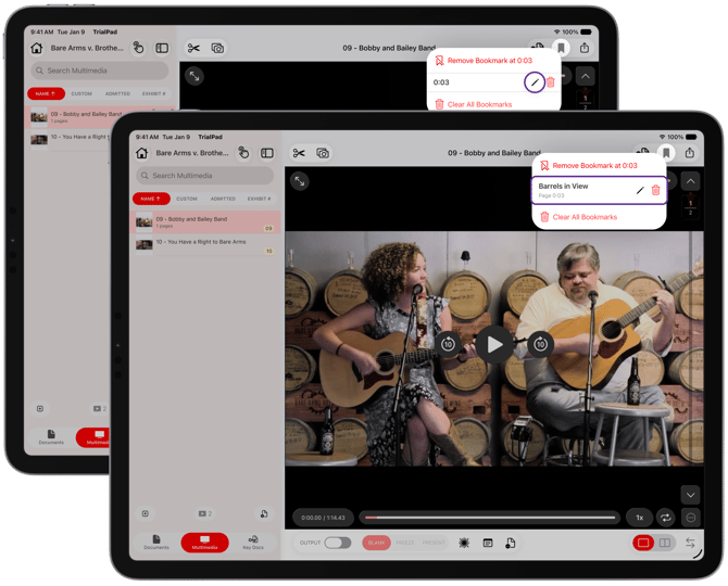 Bookmark Pages in TrialPad-Multimedia-Rename