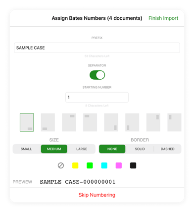 DCR_BatesStampOptions
