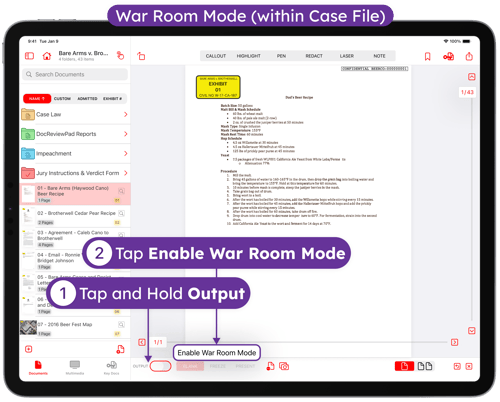 War Room Mode - within Case File-1